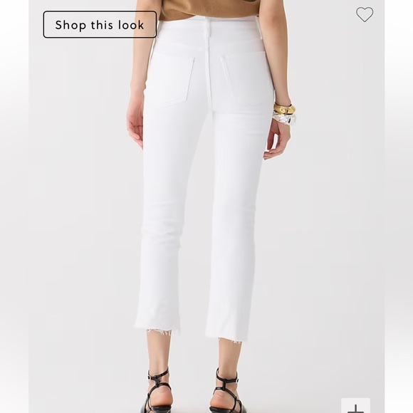 J. Crew 9" demi-boot crop jean in white wash - Picture 4 of 4